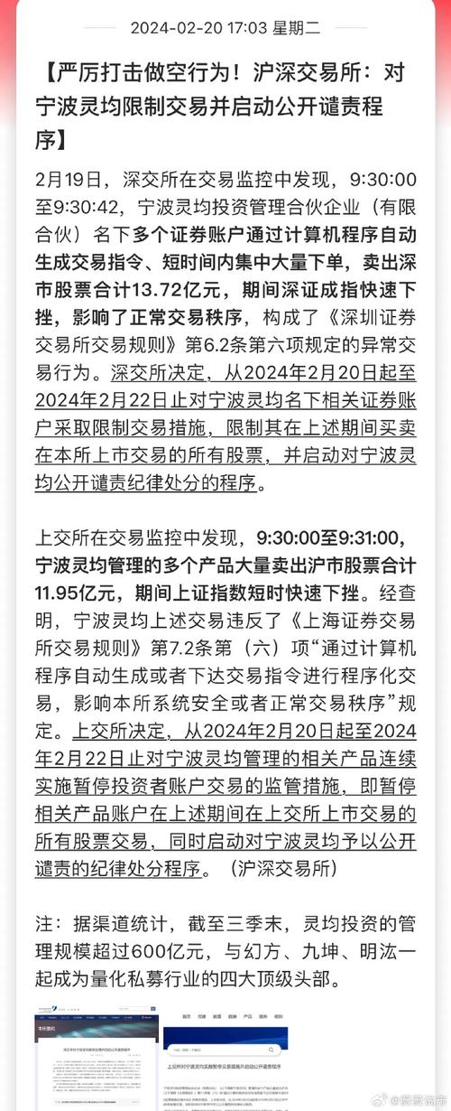 上交所对宁波灵均实施暂停交易措施并启动公开谴责程序